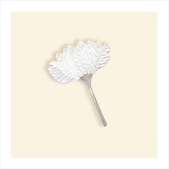 Artificial Corsage Leaves-White