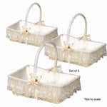 Set of Three Rectangular Baskets - Events and Crafts-Events and Crafts