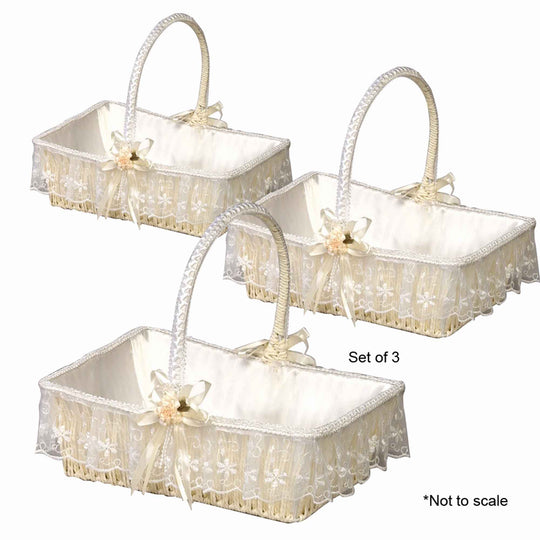 Set of Three Rectangular Baskets