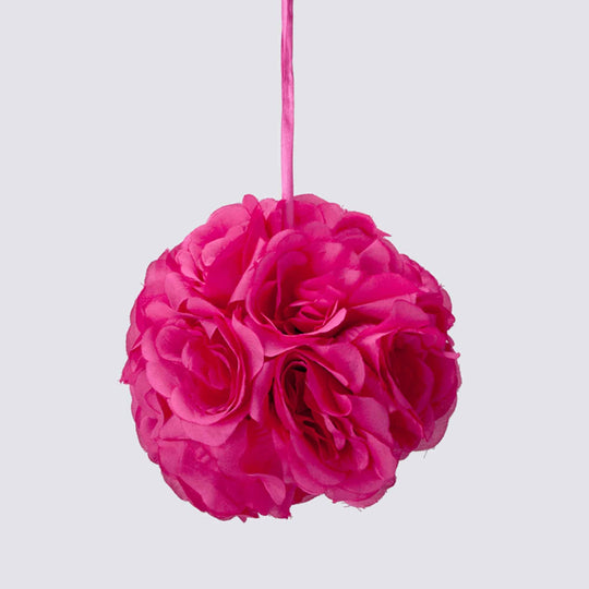 Six Inch Floral Pomander - Fuchsia