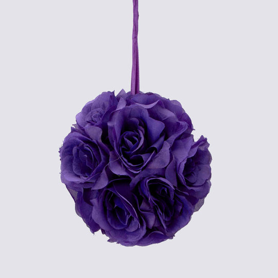 Six Inch Floral Pomander - Purple