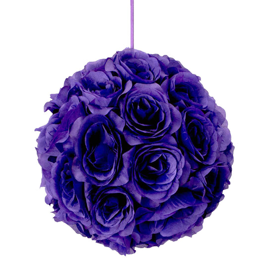 Ten Inch Floral Pomander - Purple