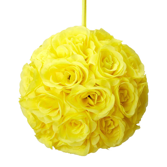 Ten Inch Floral Pomander - Yellow
