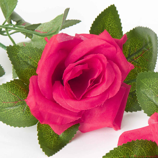 Artificial Rose Garland - Fuchsia