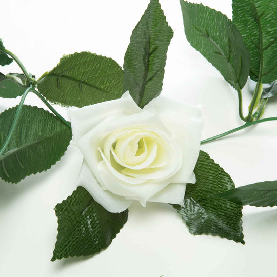 Artificial Rose Garland - Ivory