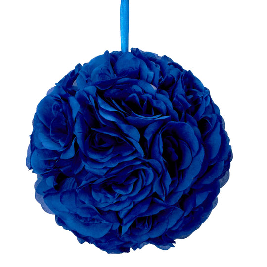 Twelve Inch Floral Pomander-Royal Blue