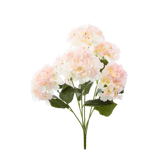 Artificial Hydrangea Bush - Ivory Pink
