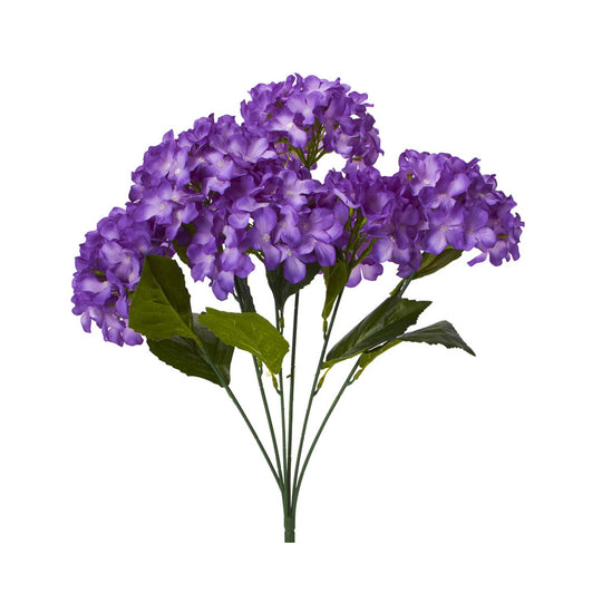 Artificial Hydrangea Bush - Purple