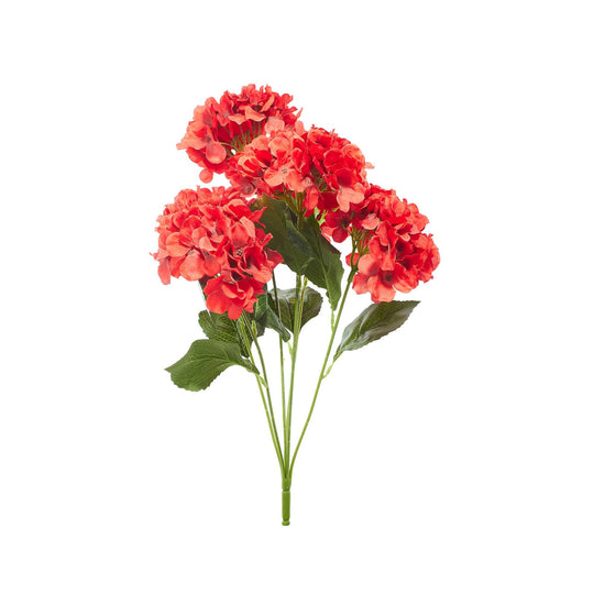 Artificial Hydrangea Bush - Red