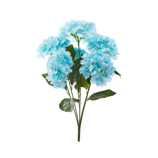 Artificial Hydrangea Bush - Turquoise