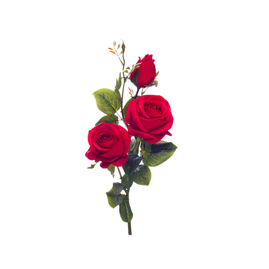 Faux Rose Branch Red