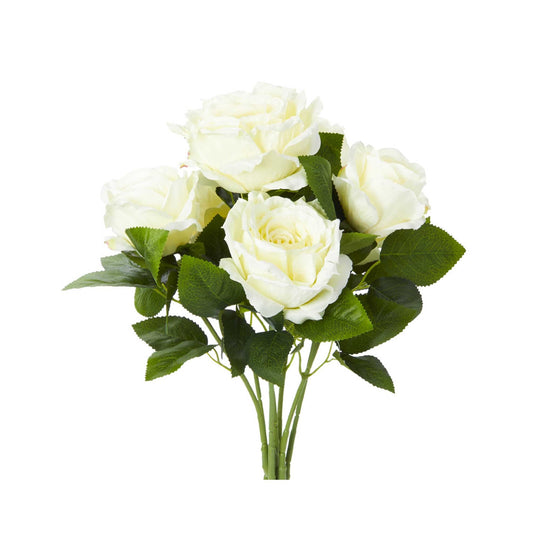 Artificial Deluxe Elegant Rose Bundle - Cream