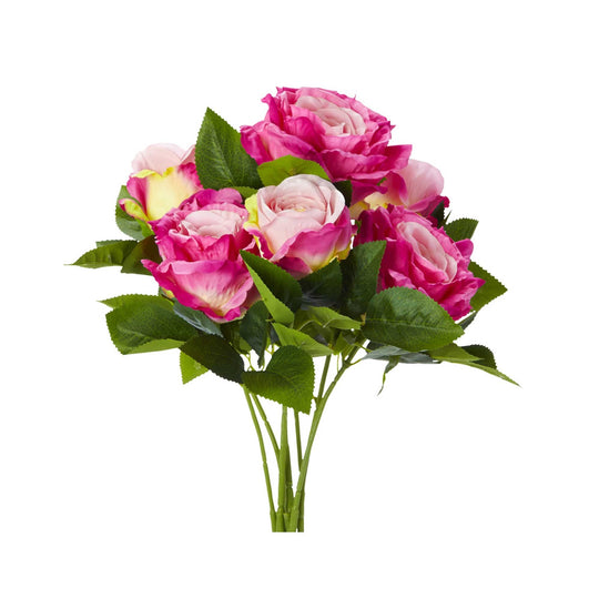 Artificial Deluxe Elegant Rose Bundle - Fuchsia/Pink