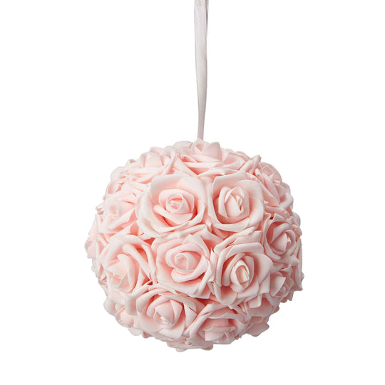 Foam Rose Pomander 8" - Blush