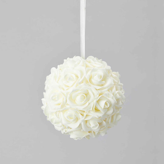 Foam Rose Pomander 8" - Ivory