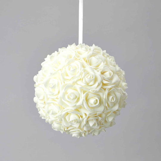 Foam Rose Pomander 10" - Ivory