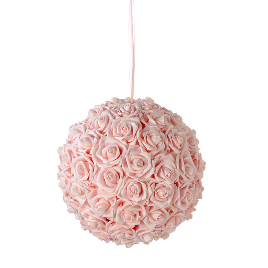 Foam Rose Pomander 10" - Blush