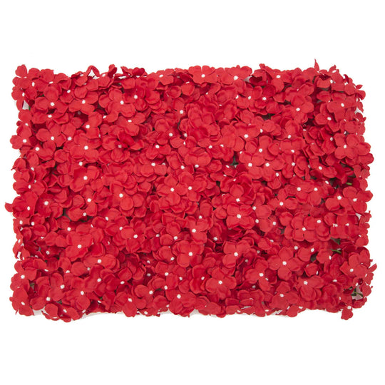 Artificial Hydrangea Mat - Red