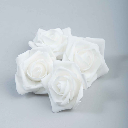 Foam Rose 2.75" 12pc/bag - White