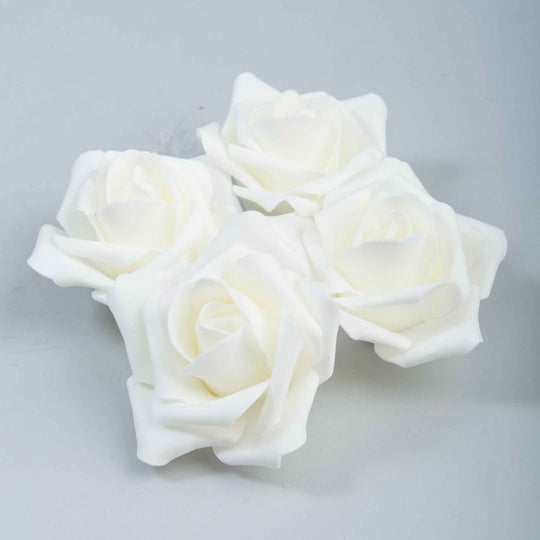 Foam Rose 3.5" 12pc/bag - Ivory