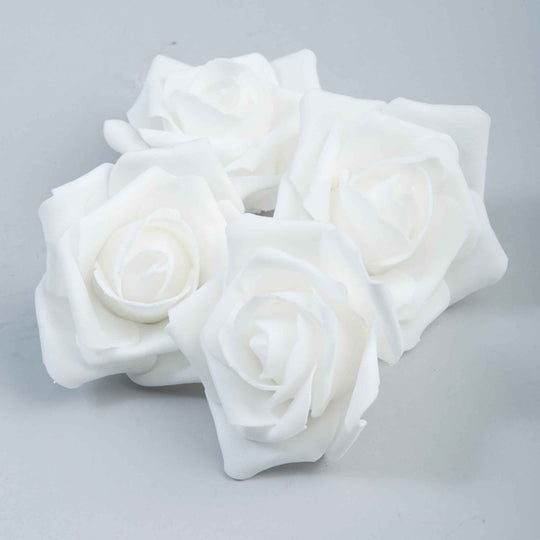 Foam Rose 3.5" 12pc/bag - White