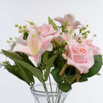 Artificial Rose and Lily Bouquet - Events and Crafts-Events and Crafts