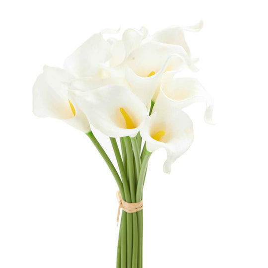Faux Calla Lily Bouquet-White