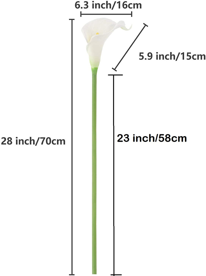 Artificial Large Cala Lily Stem - Set of 4 - Events and Crafts-Simple Elements