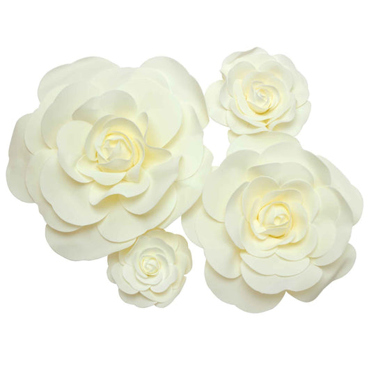 Giant Foam Flower Set-Ivory
