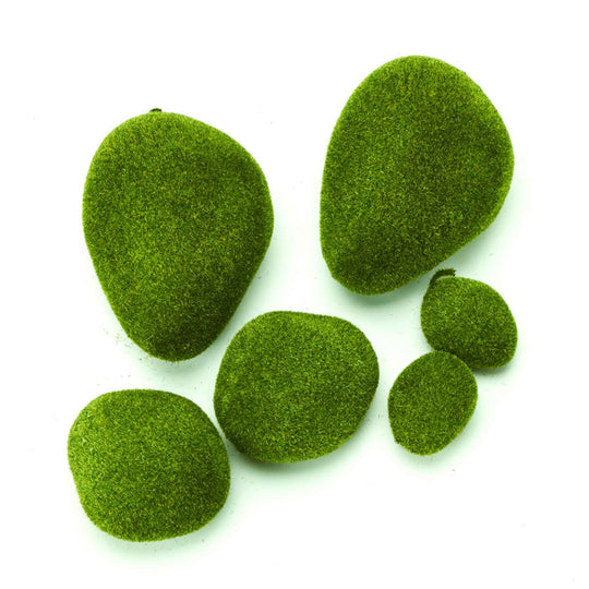 Moss Covered Rocks - Pack of 6