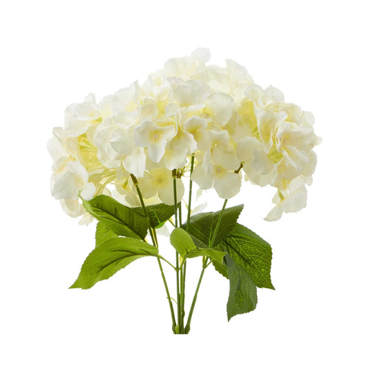 Artificial Hydrangea Bundle - White