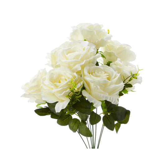 Economy Rose Bouquet White