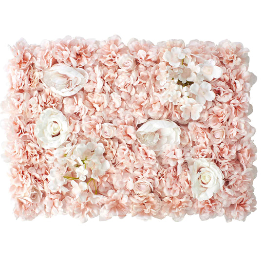 Mixed Faux Floral Mat-Blush
