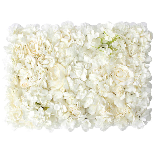 Mixed Faux Floral Mat-Ivory