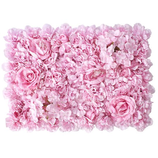 Mixed Faux Floral Mat-Pink