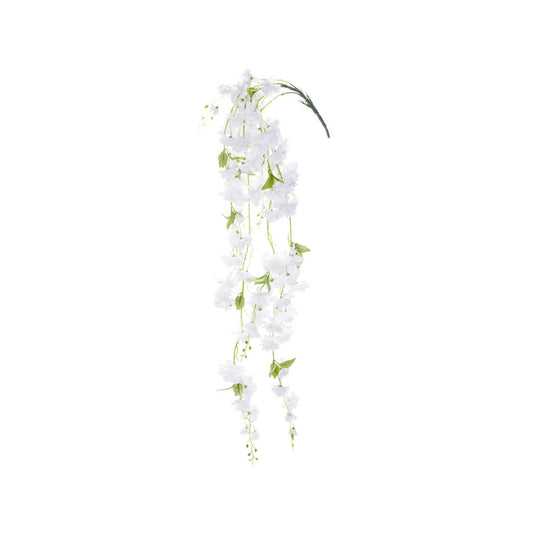 Artificial Hanging Flower Branch - White