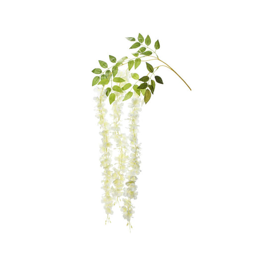 Artificial Wisteria Branch (12pack) - Ivory