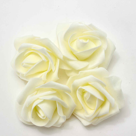 Bulk Large Foam Roses-Ivory