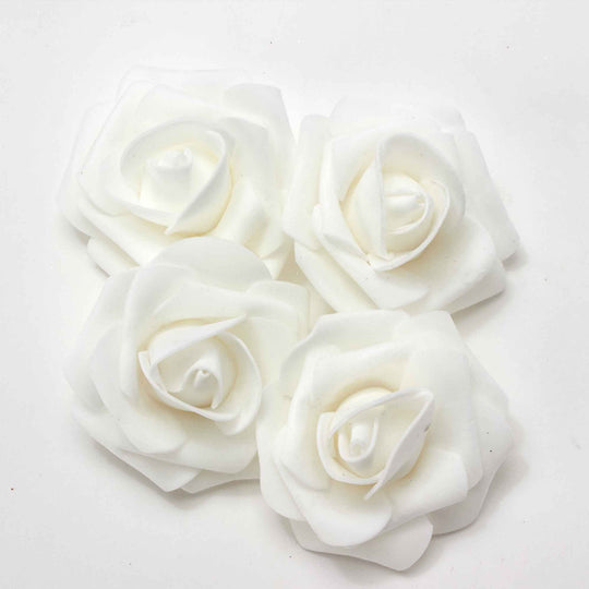 Bulk Large Foam Roses-White