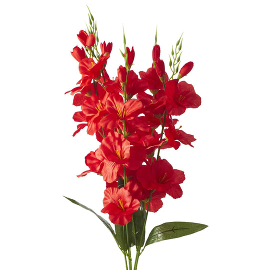 Artificial Gladiolus Bundle - Red