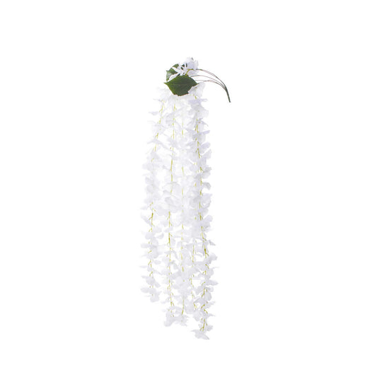 Artificial Wisteria Spray-White
