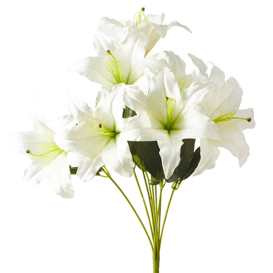 Artificial Tiger Lily Bunch-White