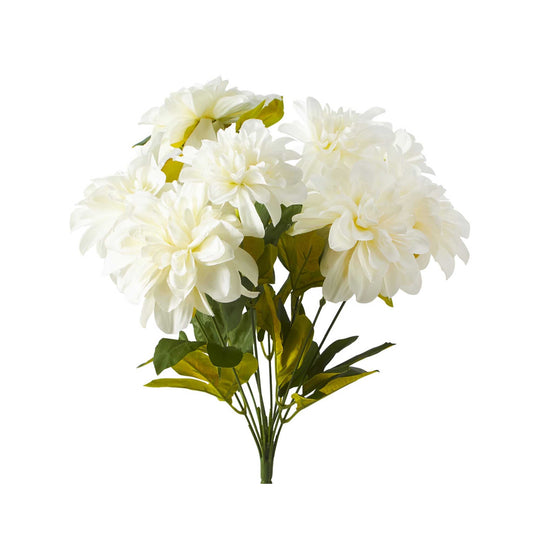 Artificial Dahlia Bundle-White