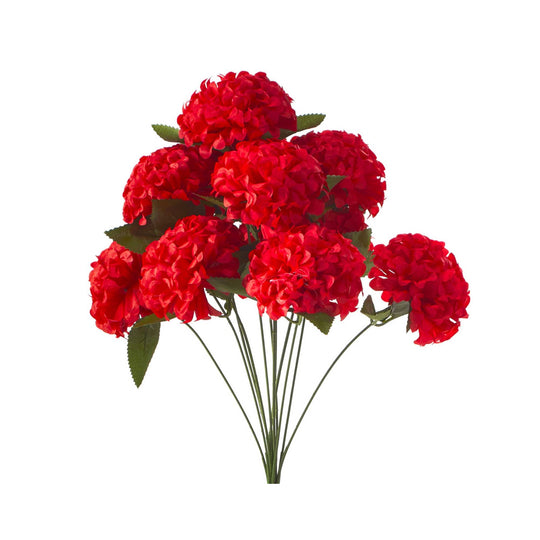 Artificial Dwarf Hydrangea Bundle - Red