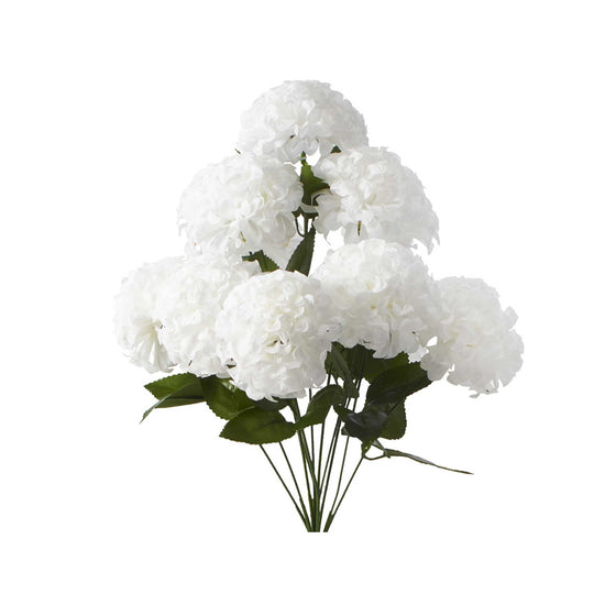 Artificial Dwarf Hydrangea Bundle - White