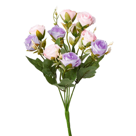 Artificial Rose Spray-Lavender