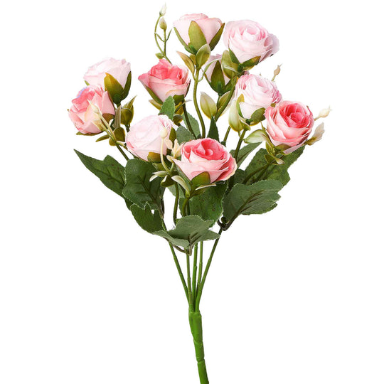 Artificial Rose Spray-Pink