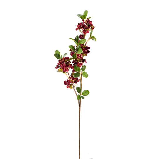 Artificial Magnolia Stem - Burgundy