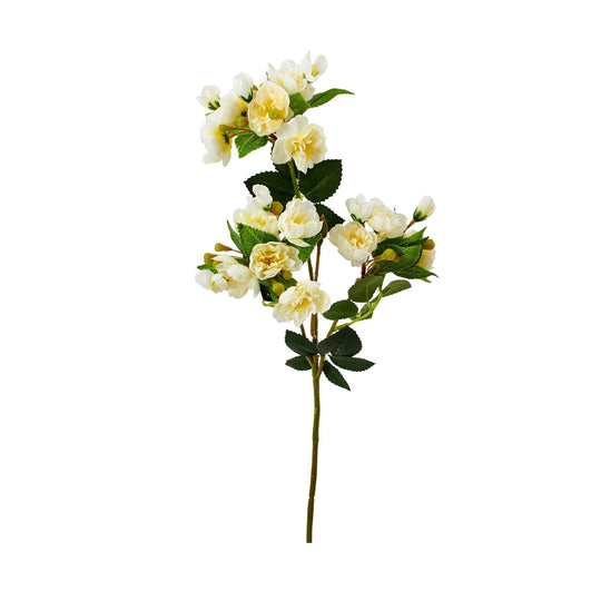 Artificial Camellia Branch - White