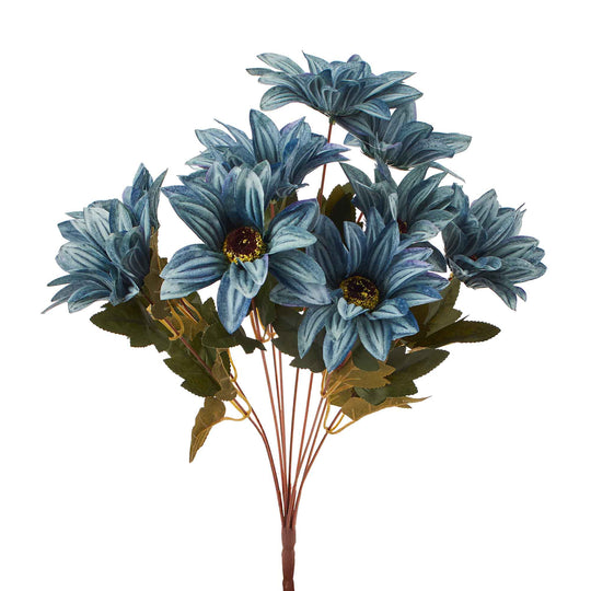 Artificial African Daisy Spray - Blue
